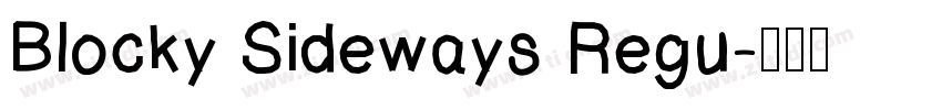 Blocky Sideways Regu字体转换